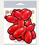 Red Balloon Animal Breast Pasties in vibrant red, designed for a playful and artistic fashion statement.