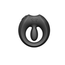 ZALO Apis Vibrating Couples Ring Obsidian Black, premium couples ring in sleek black silicone design.