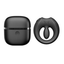 ZALO Apis Vibrating Couples Ring Obsidian Black and charging case, showcasing modern design and premium materials.