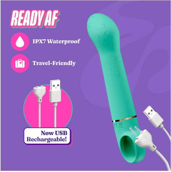 ARIA FLIRTY AF 2.0 VIBE TEAL RECHARGEABLE-4