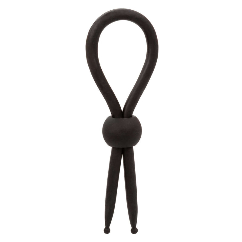 Alpha Liquid Silicone Lasso Black - Premium Adjustable Enhancer for Enhanced Pleasure and Control