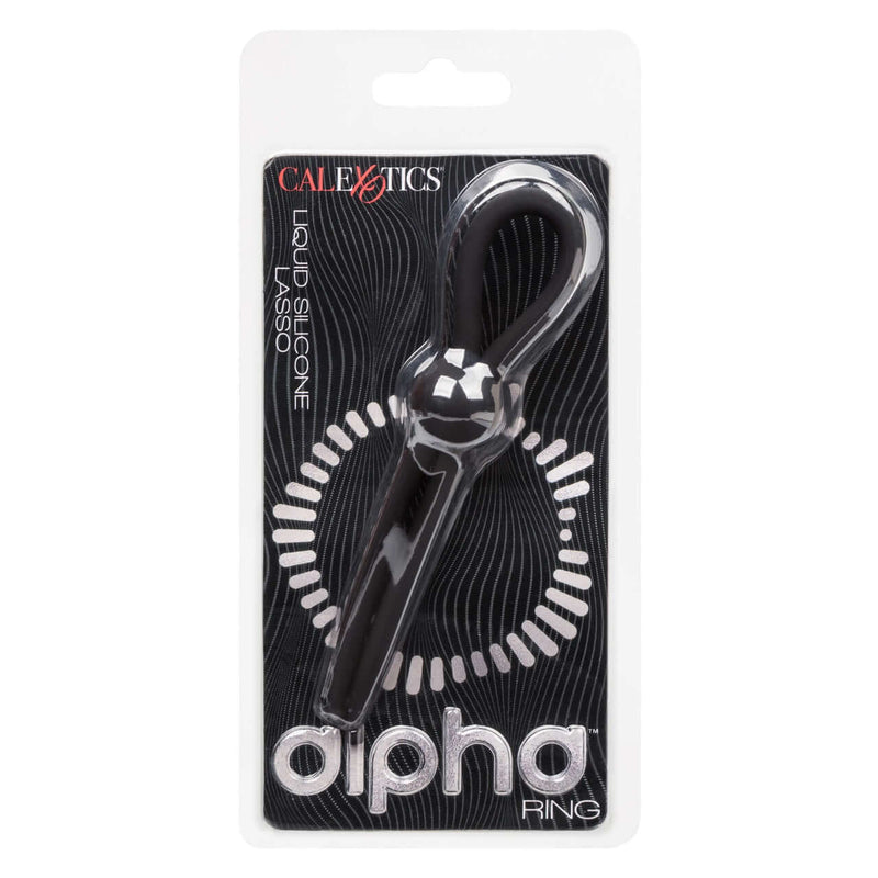 Alpha Liquid Silicone Lasso Black - Premium Adjustable Enhancer in Packaging