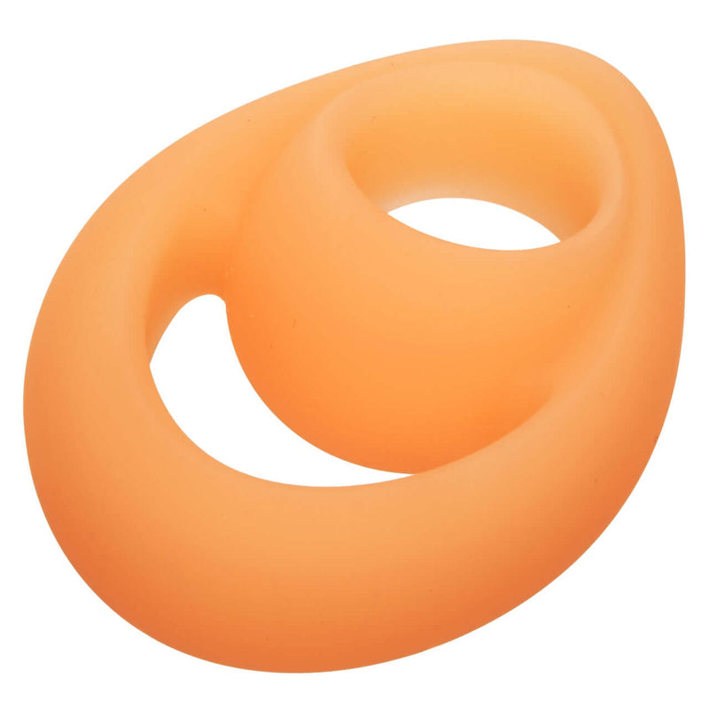Alpha Glow-In-The-Dark Liquid Silicone Teardrop Ring for Stamina Enhancement and Secure Support.
