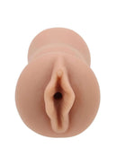 Mari Gold Pocket Pussy Stroker in brown, realistic lifelike material, hand sized masturbator with unique internal texture.