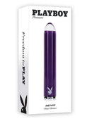 Playboy Amethyst Vibrator in box - 10 speeds, glass tip, waterproof, rechargeable.