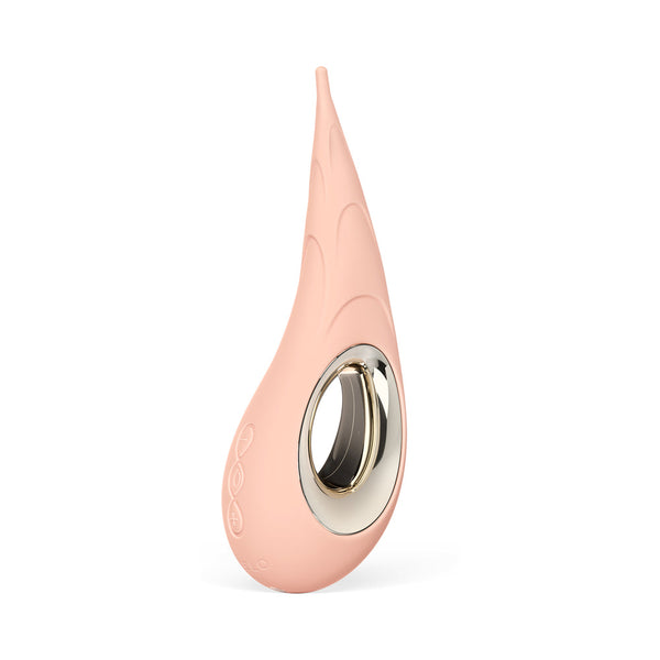 LELO DOT Cruise Peach Please advanced pinpoint clitoral vibrator in soft, bendable silicone design.