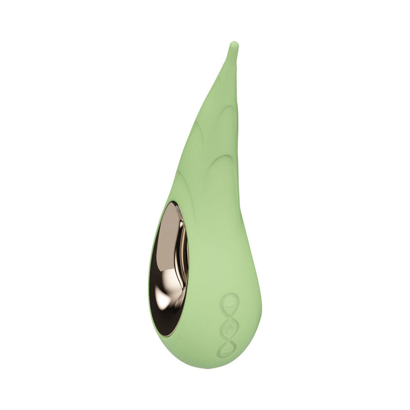LELO DOT Cruise Pistachio Cream elegant clitoral stimulator with soft bendable tip in light green.