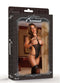 CUPLESS/CROTCHLESS HALTER SET BLACK S/M (WAVY LINE MESH)-0