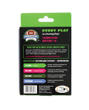 Ball & Chain Foreplay Football Card Game back cover showcasing instructions and gameplay details for adults.