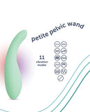 plusOne Petite Pelvic Wand Heated Vibrator with 11 vibration modes for soothing muscle relaxation.