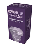 Cosmopolitan X plusOne Girls' Best Gem Vibe Purple packaging with storage bag included.