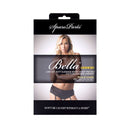 SpareParts Bella Cleavage Booty Short Harness Black Size S packaging showcasing the alluring lingerie design.
