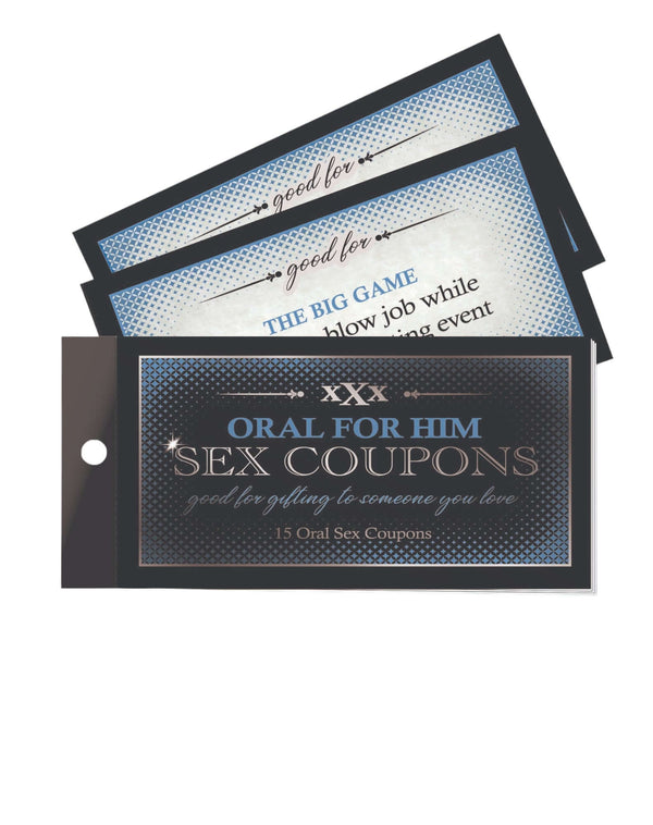 "Oral for Him Sex Coupons book with intimate scenarios for adding spice to bedroom moments"