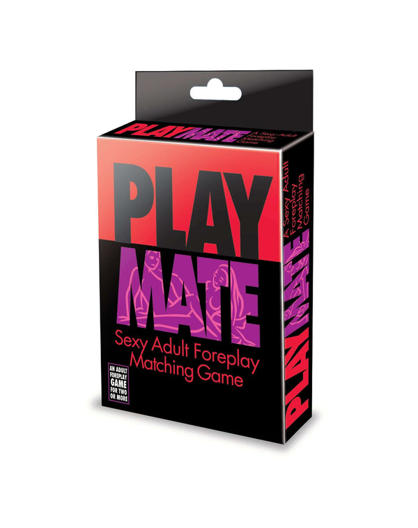 Play Mate sexy adult foreplay matching game packaging with red and purple design