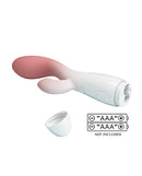 Pretty Love Brighty Vibrator Pink Ombre dual-action stimulator with G-spot and clitoral features, elegantly curved design.