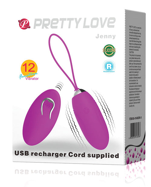 PRETTY LOVE JENNY REMOTE CONTROL BULLET VIBRATOR PURPLE-1