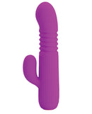 Pretty Love Leopold Mini Thruster Vibe Fuchsia in vibrant fuchsia color, designed for blended stimulation and easy handling.