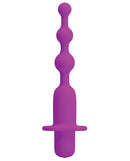 Pretty Love Hermosa Anal Beads Vibrator 12 Functions Fuchsia in purple silicone with a tapered design.