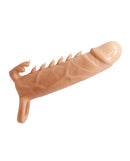 Pretty Love Emmitt 6.3 Inch Penis Sleeve Ivory with textured surface for enhanced pleasure.
