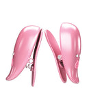 Pretty Love Leaf Wireless Vibrating Nipple Clamps Pink showcasing a sleek pink design for enjoyable nipple stimulation.
