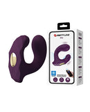 Pretty Love Billy Vibrating Dual Stimulator Purple next to packaging, designed for G-spot and clitoral stimulation.