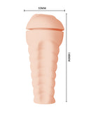 Crazy Bull Trish Masturbator Ivory shown with dimensions of 52MM width and 148MM height for realistic experience.