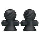 Pretty Love Rechargeable Nipple Suckers Black, sleek design for enhanced nipple stimulation and pleasure.