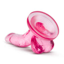 Naturally Yours 4 Inches Mini Cock Realistic Dildo Pink with lifelike detailing and a suction base for versatile use.