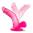 Naturally Yours 4 Inches Mini Cock Realistic Dildo Pink features a lifelike design with dual stimulation capabilities.
