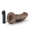 Dr Joe 8 Inch Vibrating Cock Chocolate Brown with adjustable remote for powerful stimulation.