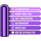 Kool Vibes Grape Mini Bullet Vibrator - 10 Vibration Modes, Discreet, Easy 1 Touch Operation, USB Rechargeable, Whisper Quiet, Body Safe