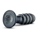 Jet Bruiser Carbon Metallic Black Butt Plug showcasing sleek design and smooth texture.