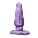 B Yours Medium Cosmic Butt Plug in swirly purple design, perfect for comfortable anal exploration.