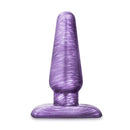 B Yours Medium Cosmic Butt Plug in a swirly purple design, ideal for anal exploration and comfort.