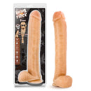 Hung Rider Bruno Large Dildo Beige displayed in packaging, showcasing its realistic design and bold size.