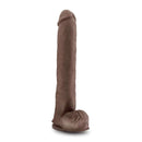 Au Naturel Daddy 14 Inches Sensa Feel Dual Density Dildo in brown color, showing realistic design and soft texture.