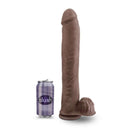 Au Naturel Daddy 14 Inches Sensa Feel Dual Density Dildo next to a soda can for size comparison.