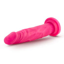 Neo 7.5 Inches Dual Density Cock Neon Pink featuring a realistic design and soft silicone material.