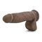 Au Naturel 7 inches Sensa Feel Dildo in Chocolate Brown with realistic design and strong suction cup base.