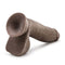 Au Naturel 7 inches Sensa Feel Dildo Chocolate Brown with realistic texture and strong suction cup base for hands-free pleasure.