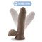 Au Naturel 7 inches Sensa Feel Dildo in Chocolate Brown with flexible spine and realistic design for hands-free pleasure.