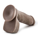 Au Naturel 8 inches Sensa Feel Chocolate Brown Dildo showcasing realistic texture and design.