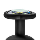 Close-up of the Luxe Bling Plugs Training Kit Black with Rainbow Gems, showcasing the sparkling rainbow gem detail.