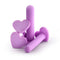 Wellness Dilator Kit Purple from Blush Novelties featuring four progressive vaginal dilators in shades of purple with heart-shaped bases.