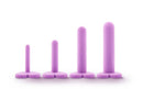 Wellness Dilator Kit Purple from Blush Novelties showing four progressive sizes for comfortable vaginal dilator therapy