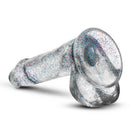 Naturally Yours 6 inches Glitter Cock Sparkling Clear Dildo showcasing a shimmering design and alluring glitter infusion.