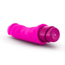 Luxe Marco Pink Realistic Vibrator showcasing a smooth silicone texture and ergonomic design for adjustable vibration.