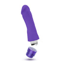 Luxe Marco Purple Realistic Vibrator with removable base for adjustable settings.