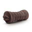 Hot Chocolate Heather Brown Vibrating Mouth Stroker realistic male masturbator designed for enhanced pleasure with vibration.