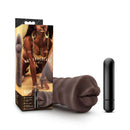 Hot Chocolate Renee Brown Vibrating Mouth Stroker packaging and product showcasing the realistic design and vibrating feature.